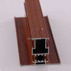6063 Aluminum Door Profile T5 Wooden Grain Multiple Surface Treatments